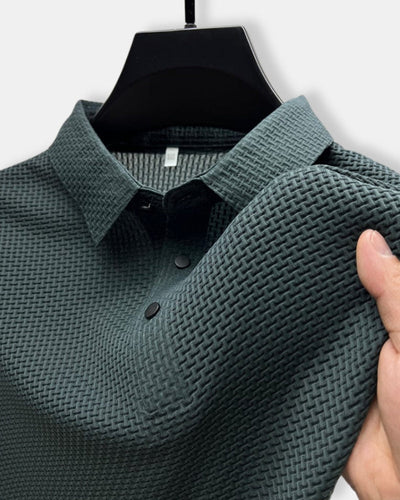 Herren Atmungsaktives Texturiertes Polo Hemd | Kurzarm