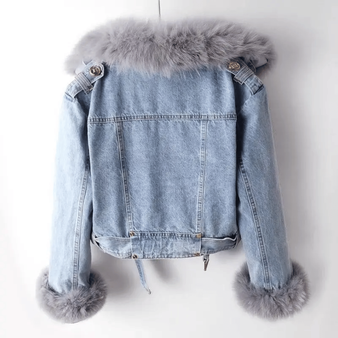 Sophia | Elegance Denim & Pelz Jacke