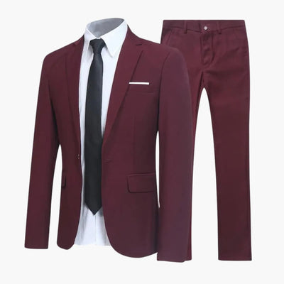 2-teiliges Anzug Set - Slim Fit Herrenanzug für Business Look