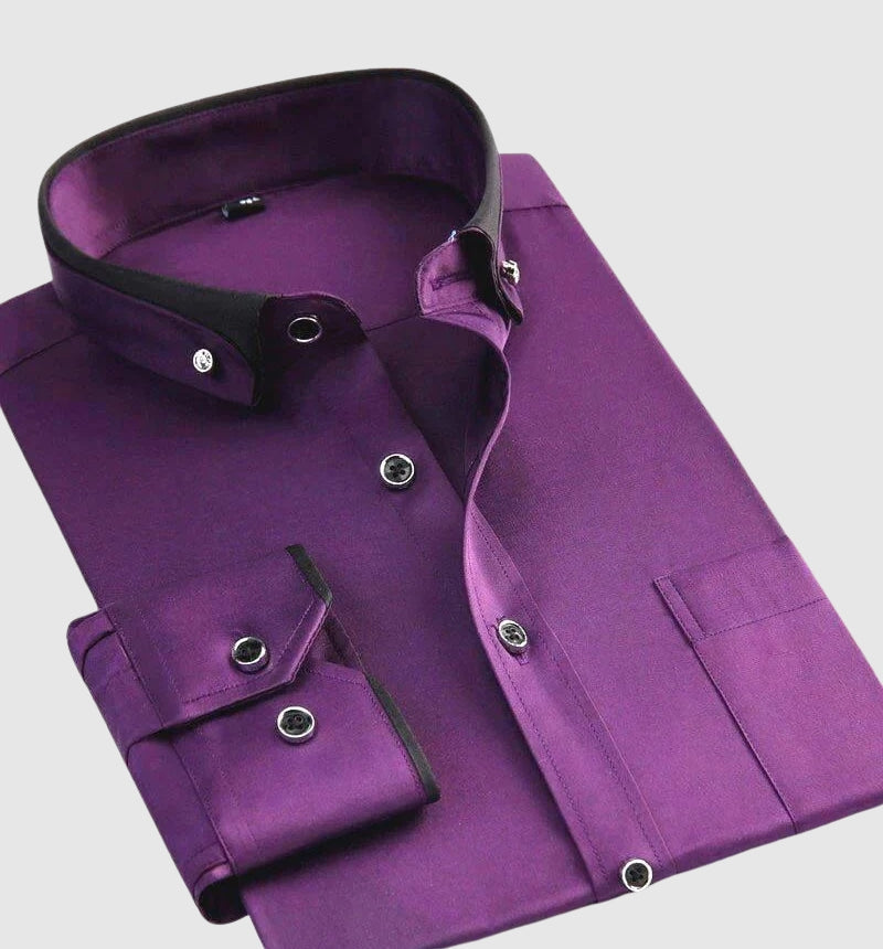 Herren Stilvolles Button Down Hemd | Langarm