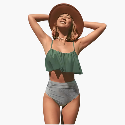 Damen Bikini Set mit Rüschen und UV-beständigem Stoff