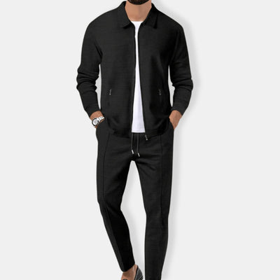 Herren Lässiges Zweiteiliges Trainingsanzug Satz | Mit Reißverschluss