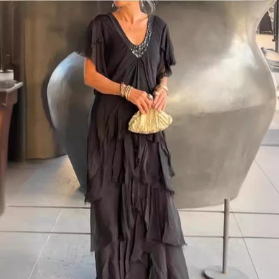 Ruby – Lässiges Slim-Fit Pulloverkleid in Solid-Farbe