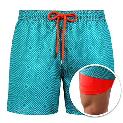 Aaron – Sportliche Druck-Doppelschicht-Polyester-Shorts