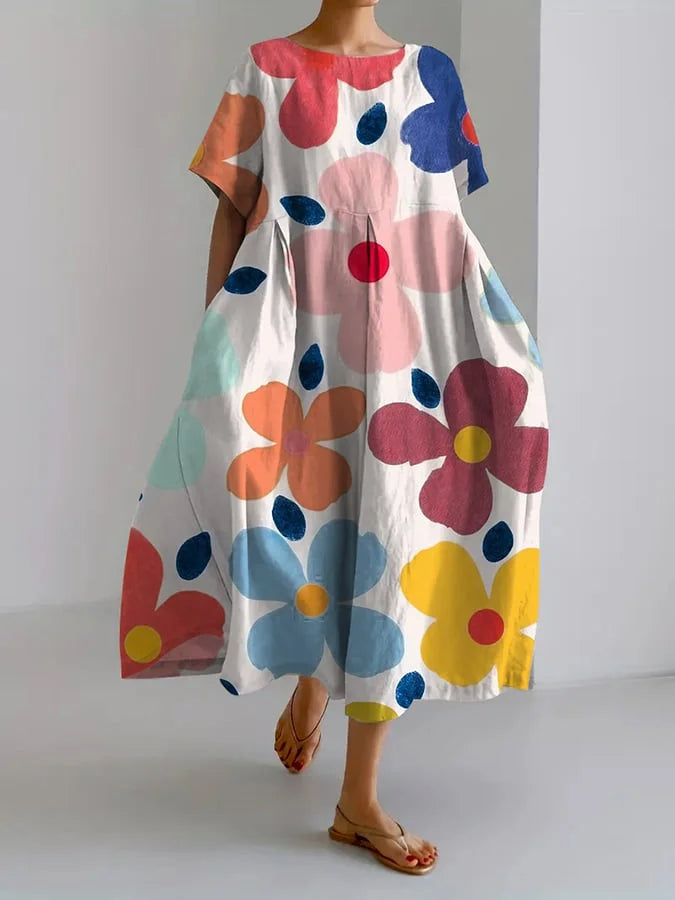 VALENTINA | Florales Sommerkleid mit schmeichelhaftem Schnitt und viel Bewegungsfreiheit