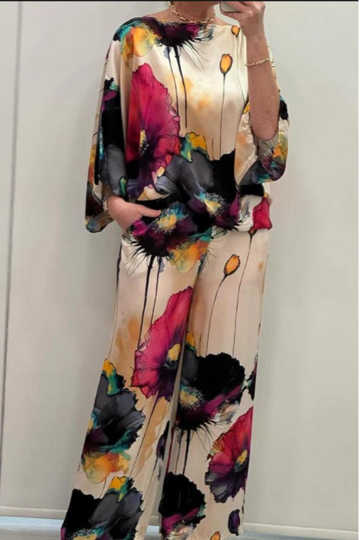 Jade Elegantes Zweiteiliges Set mit Farbakzent für Damen