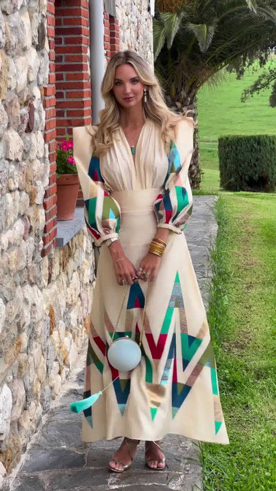 Joan – Modisches Kleid im temperamentvollen Stil mit Druckdesign