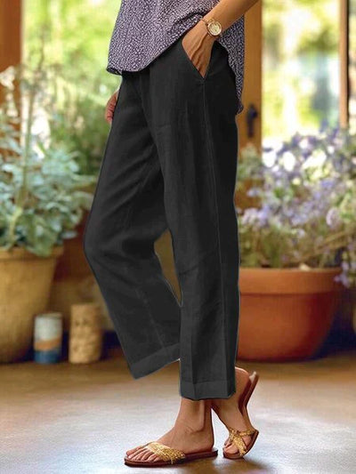 Oona - Damen Sommer Leinenhose