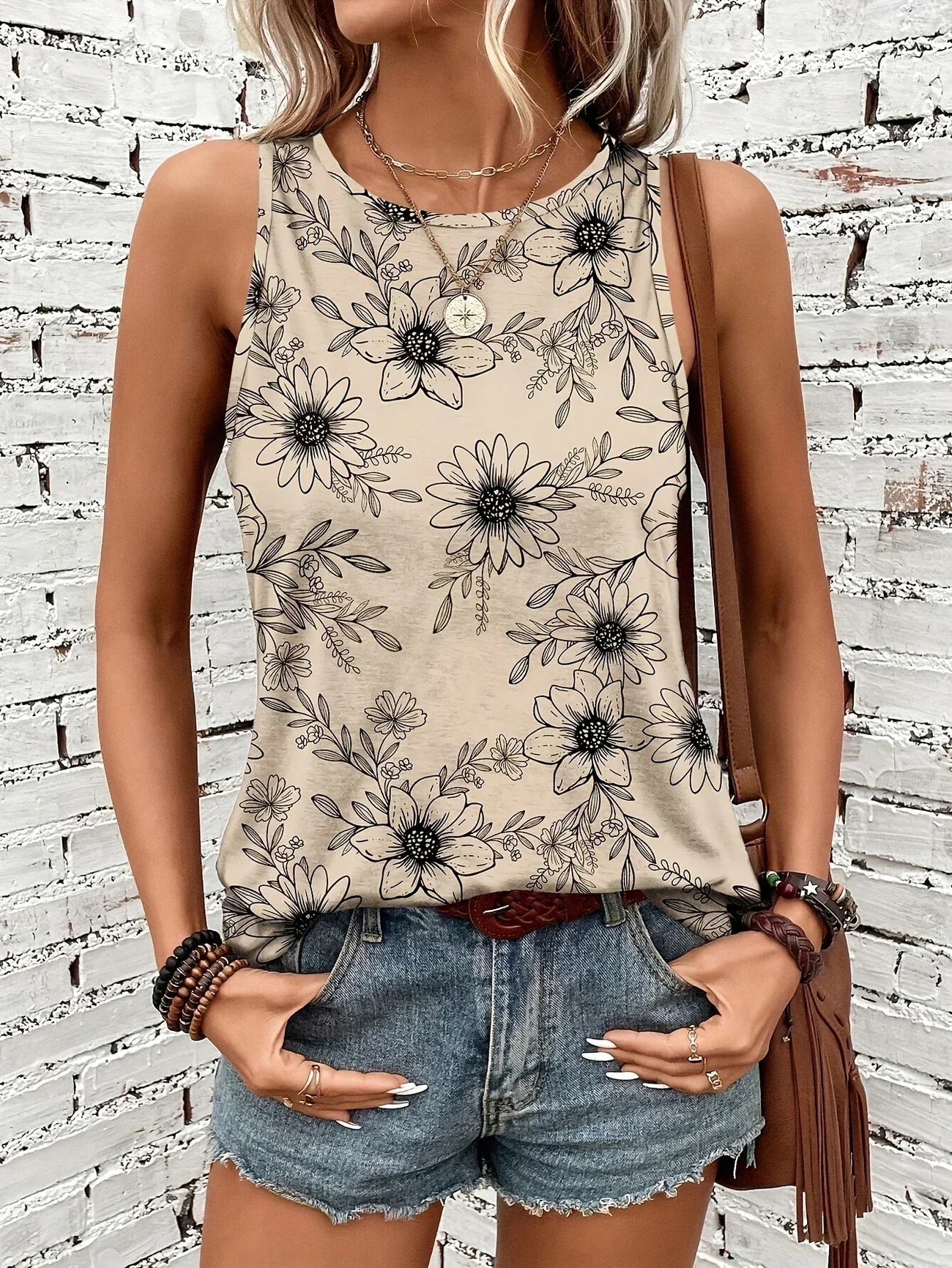 Lilou – Lässiges Sommer Top Mit Blumen Drucken