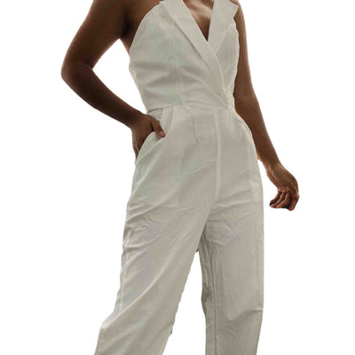 Damen Eleganter Jumpsuit Schulterfrei Weites Bein für Party & Abendveranstaltungen