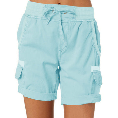 Damen Cargo Shorts Sommer Freizeitmode mit Taschen – Bequeme Outdoor Bermudashorts