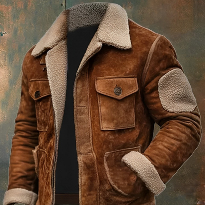 Magnus – Herren-Lederjacke mit Lammfellfutter