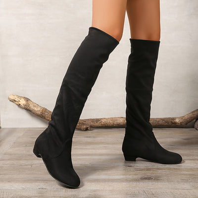 Overknee Stiefel Damen | Runder Zehenbereich mit Hohem Schaft