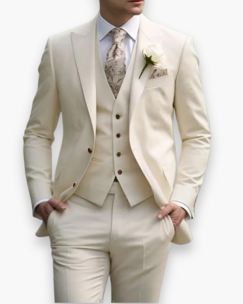 Herren Anzug 3-teilig Slim Fit | Klassisch & Elegant für Hochzeitsgäste
