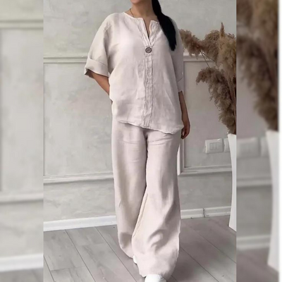 Camille™ - Bequemes Leinen-Sommeroutfit