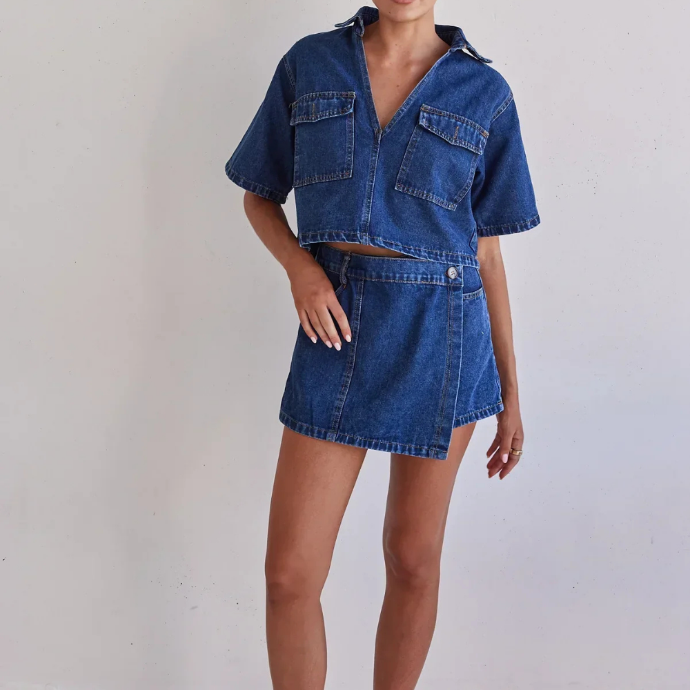 Vallery – Trendiges Jeans-Set für einen coolen Sommer-Look