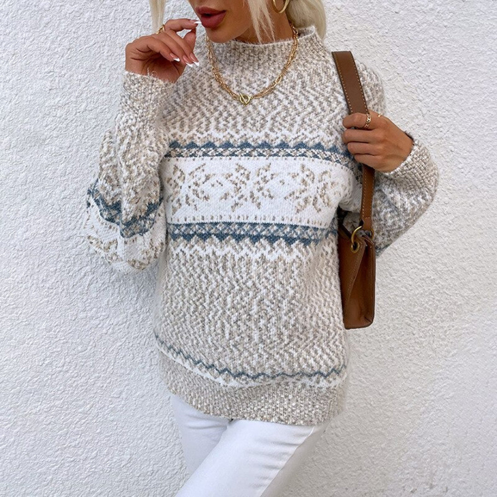 Evelyne – Norwegischer Damen-Strickpullover mit Muster