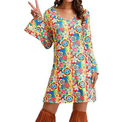 Susan – Hippie Kleid mit Druck