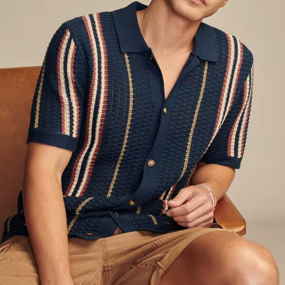 Milano – Vintage-Strickhemd für Herren