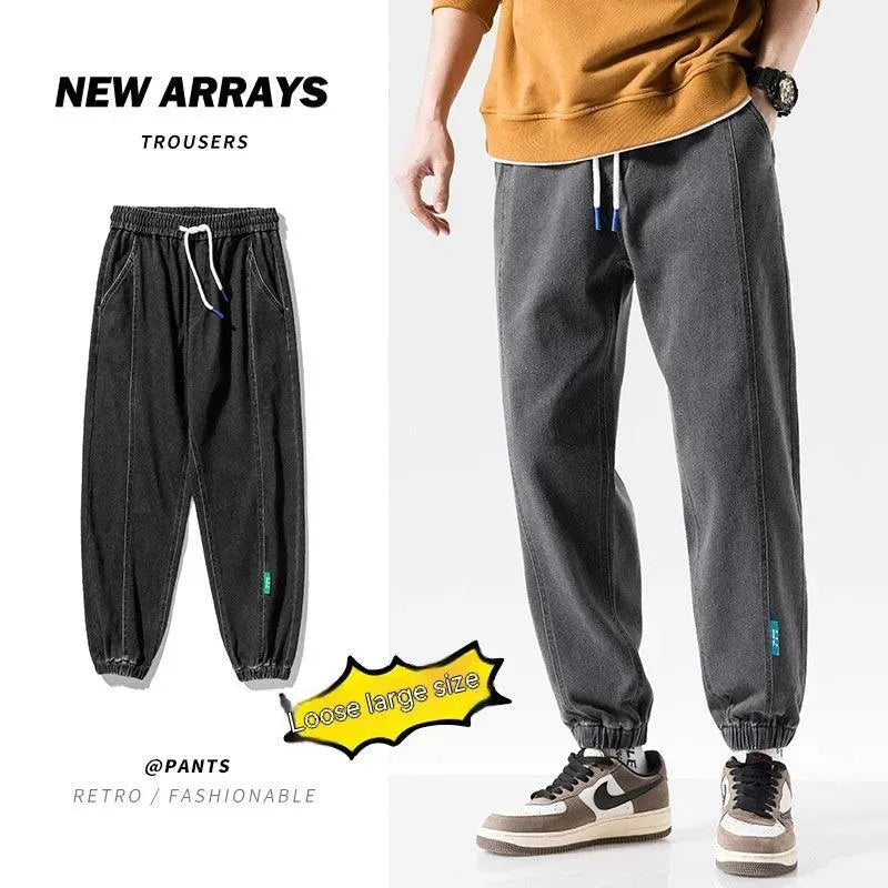 Heidi-Mode | Modische Plus-Size-Herren-Jeans mit Knöchelbindung