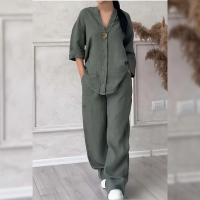 Camille™ - Bequemes Leinen-Sommeroutfit