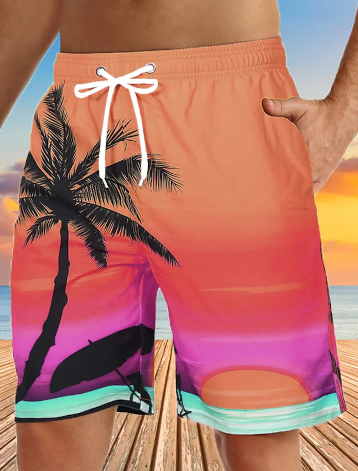 Kris – Herren Sommer Strandhose Schnell trocknend Lockere große Shorts