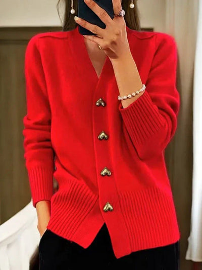 Cardigan mit Knopfleiste – Gemütlicher Charme mit Weiblicher Eleganz