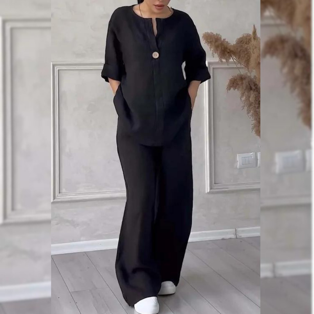 Camille™ - Bequemes Leinen-Sommeroutfit