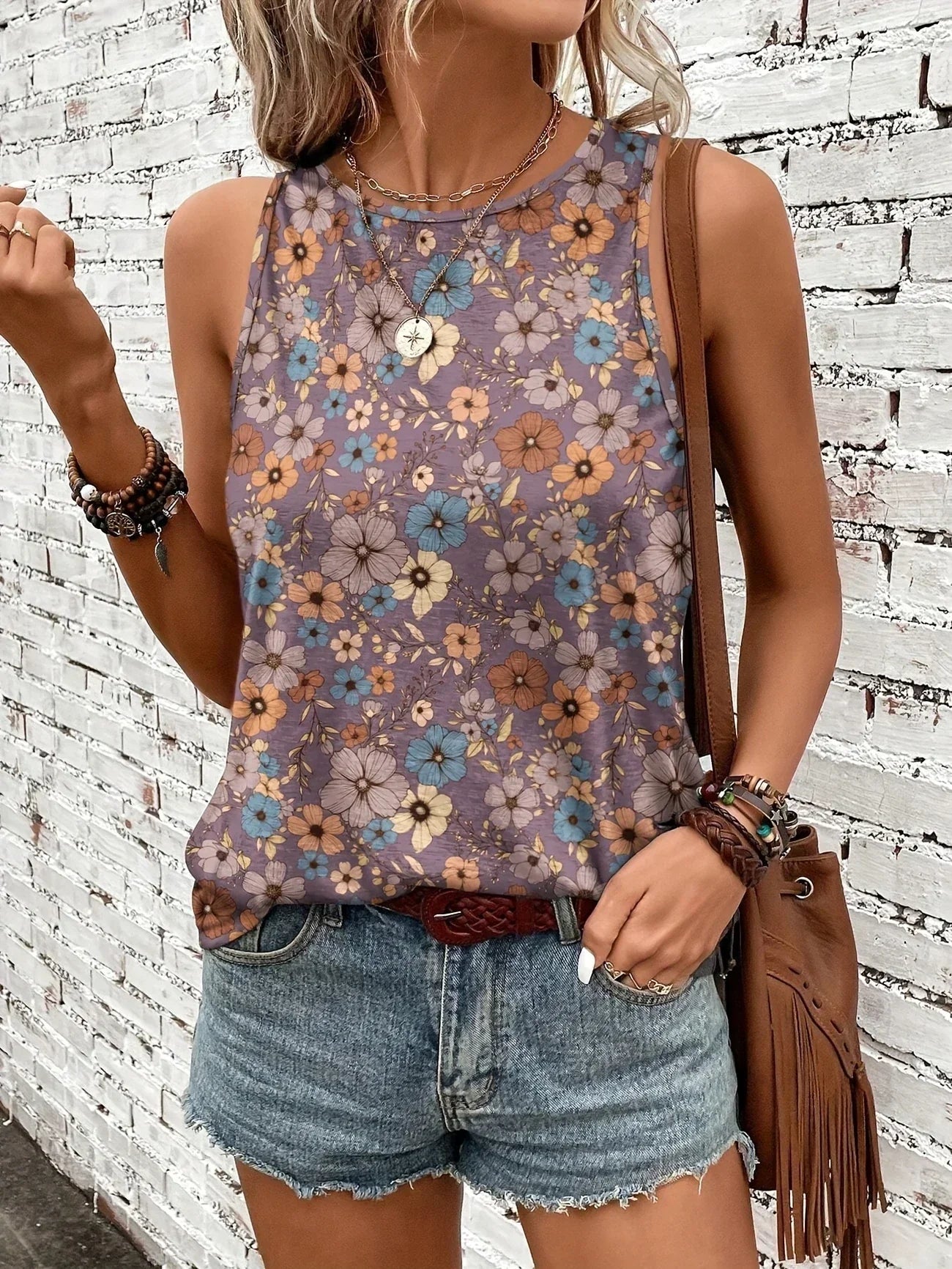 Lilou – Lässiges Sommer Top Mit Blumen Drucken