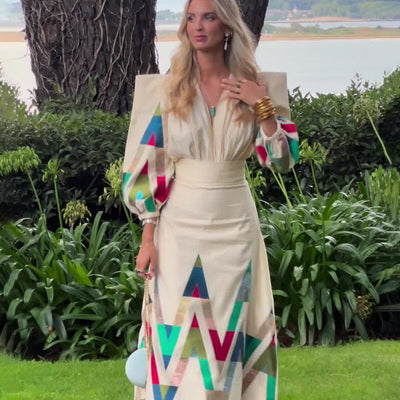 Joan – Modisches Kleid im temperamentvollen Stil mit Druckdesign