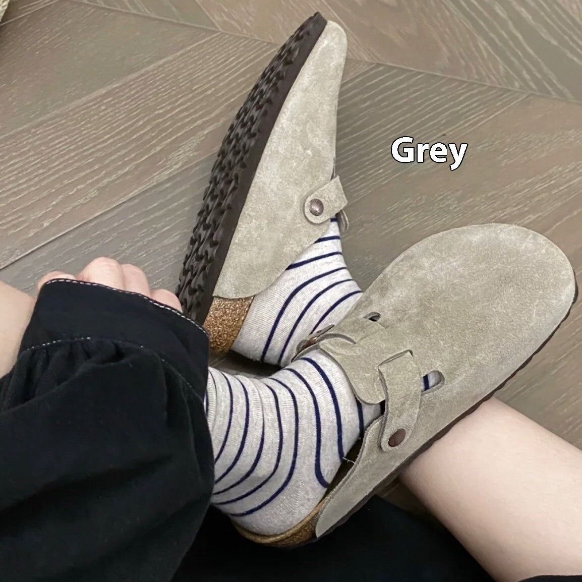 Sharon – Französische Retro Halbschuhe aus veganem Leder