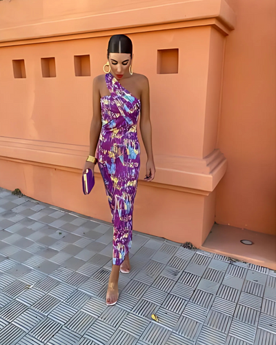 Svetlena – Elegantes Maxi Kleid Mit Einer Schulter