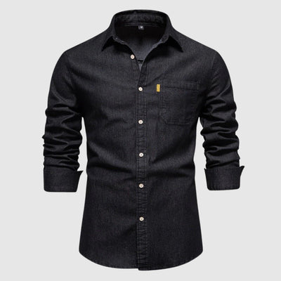 Herren Lässiges Button Down Kragenhemd | Halber Ärmel