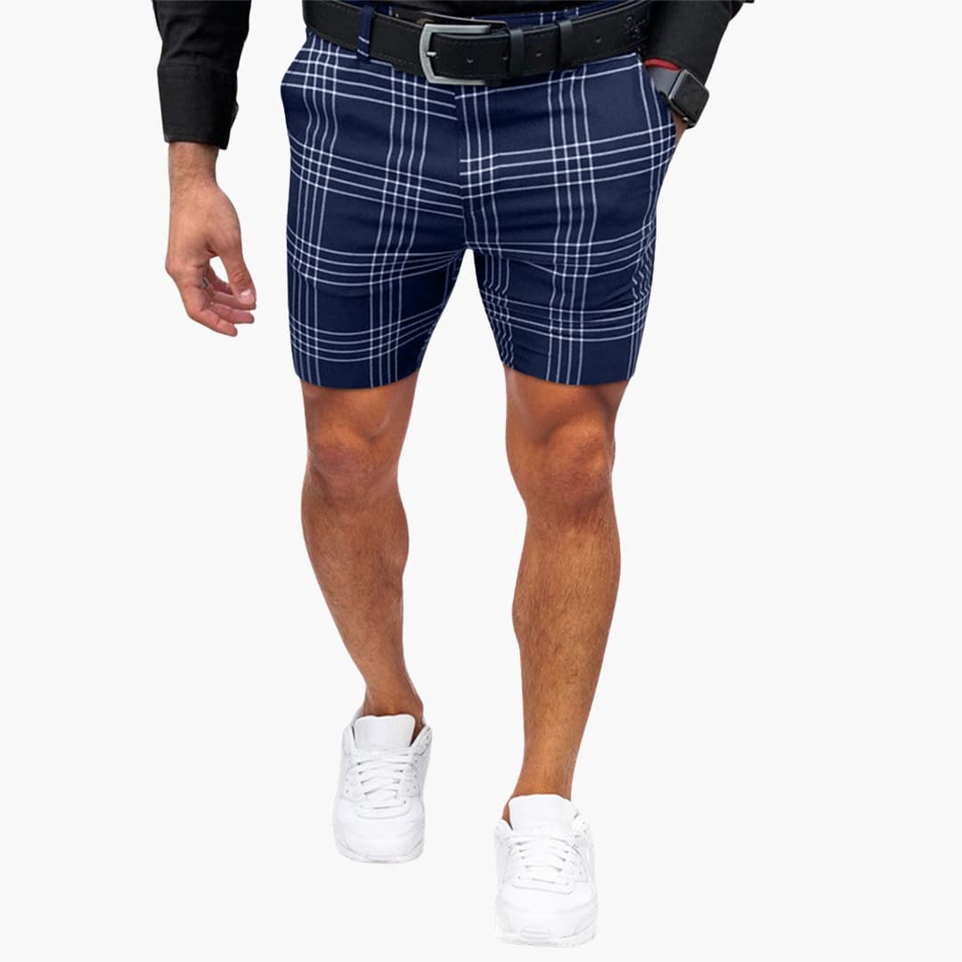 Herren Shorts mit Karomuster und Seitentaschen für Sommer