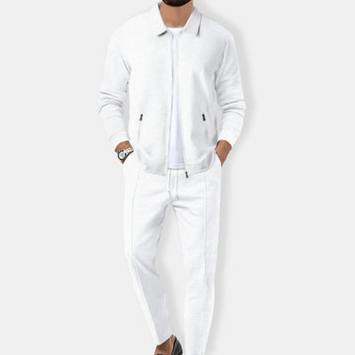 Herren Lässiges Zweiteiliges Trainingsanzug Satz | Mit Reißverschluss