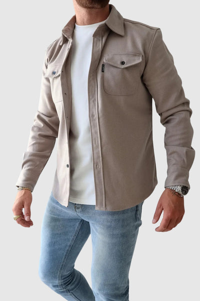 Herren Lässige Utility Button Down-Jacke | Warme