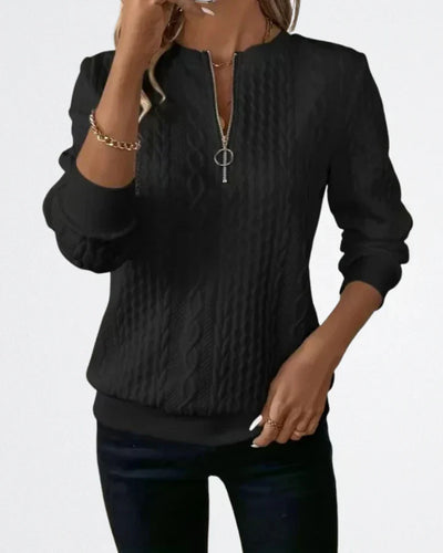 Celeste - Weicher Strick Zip-Pullover
