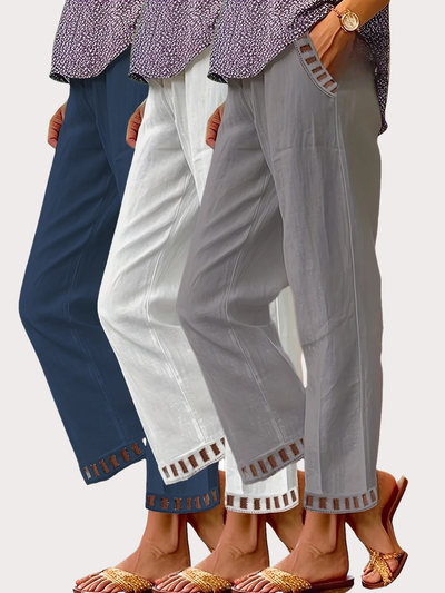 Tracey - Kontrast Besatz Verkürzt Hose