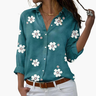 Florale Bluse mit elegantem Blumenmuster - Damen Sommerlook