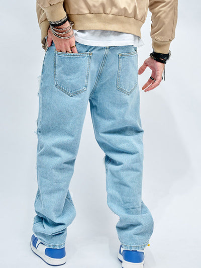Daved - Patchwork Used Look Denim Jeans
