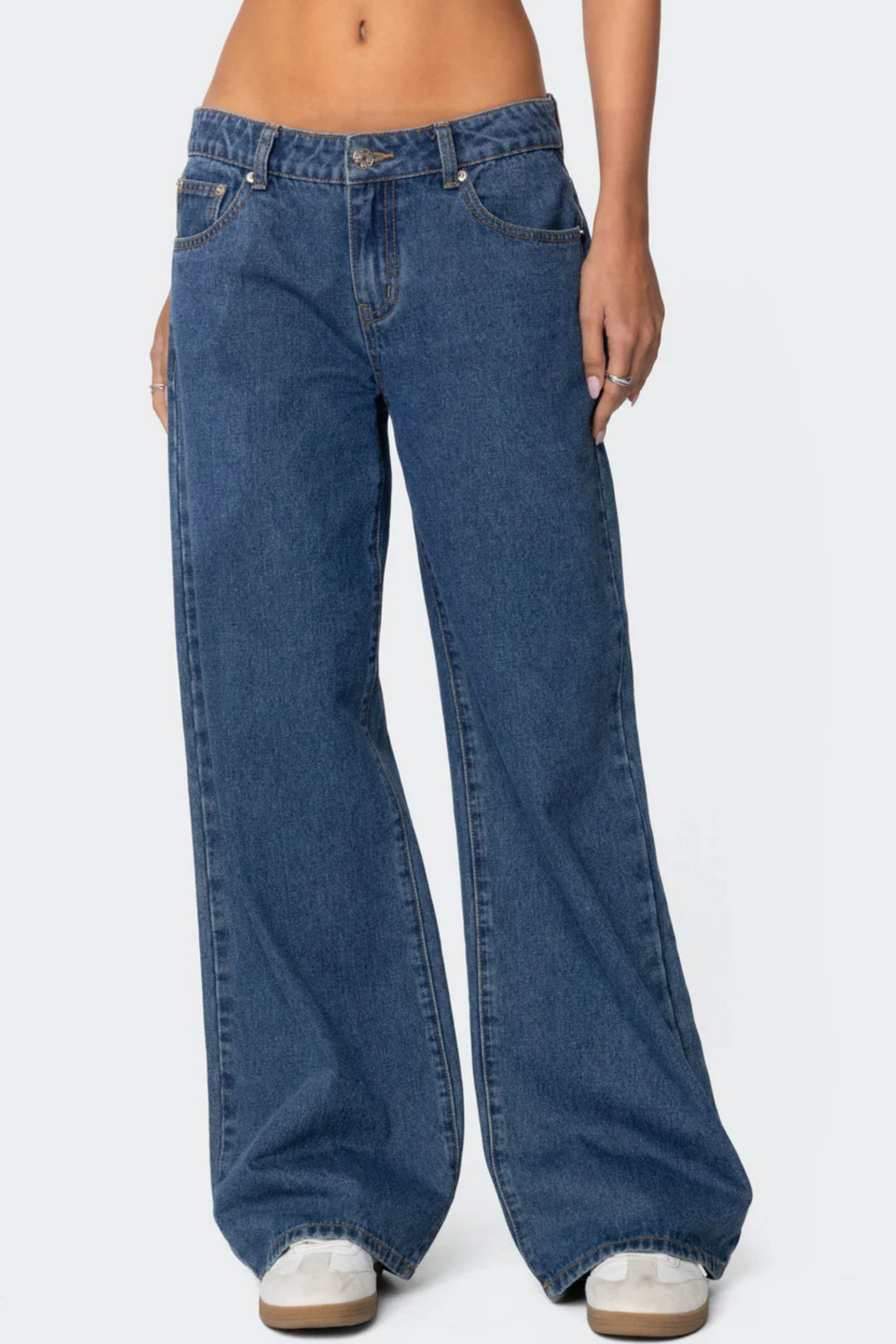 Low Rise Jeans Blue Washed