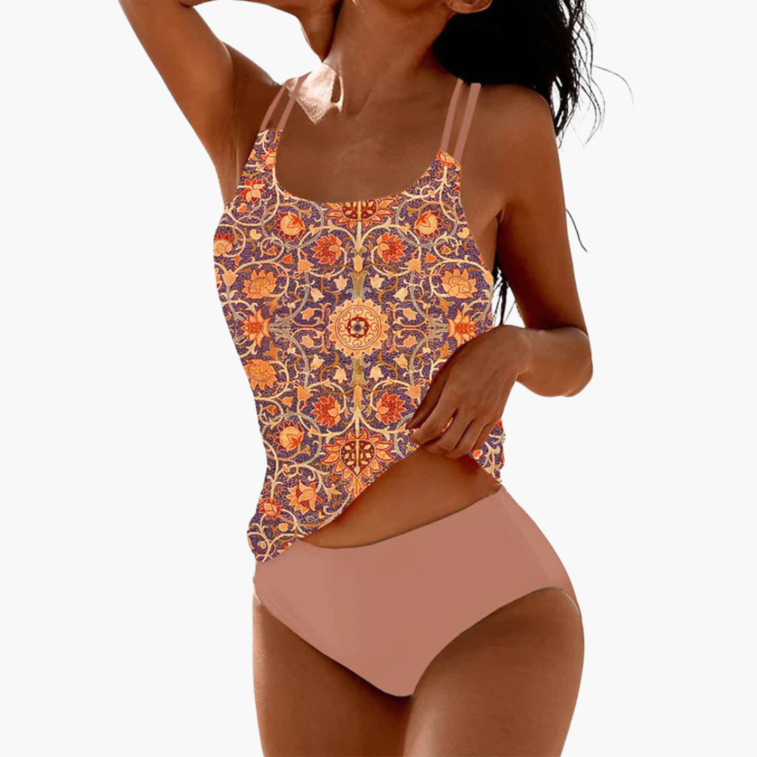 Badeanzug für Damen - mit doppelten verstellbaren Trägern