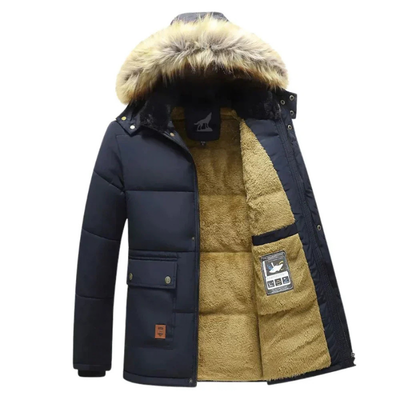 Winterjacke Herren Parka Warm | Abnehmbare Kapuze