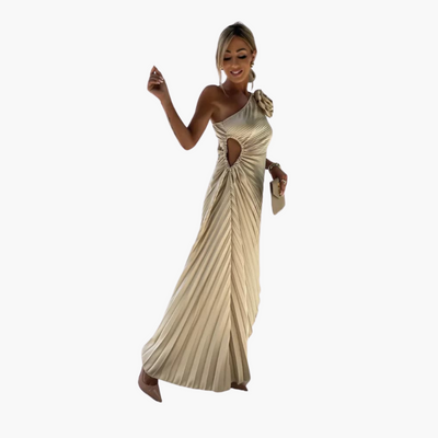 Romantisches Midikleid für Damen – 3D Blumenapplikationen