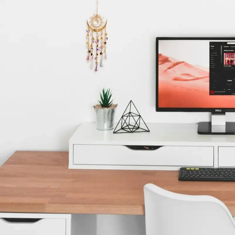 Glowcraft – Sonnen Und Mond Anhänger Kristall Lichtornamente