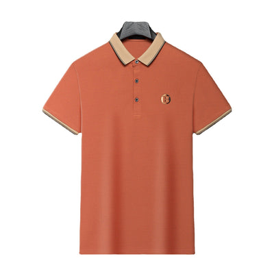 Patrick – Besticktes Pique-Lapel T-Shirt mit Strasssteinen