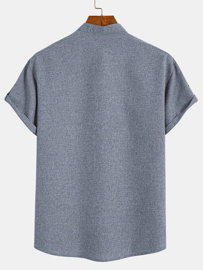 Elliott – Elegantes Kurzarm Hemd Mit Stehkragen