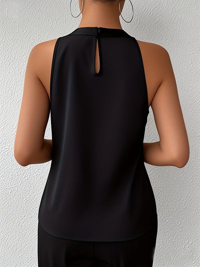 Cerys – Elegante Armellose Bluse Aus Polyamid