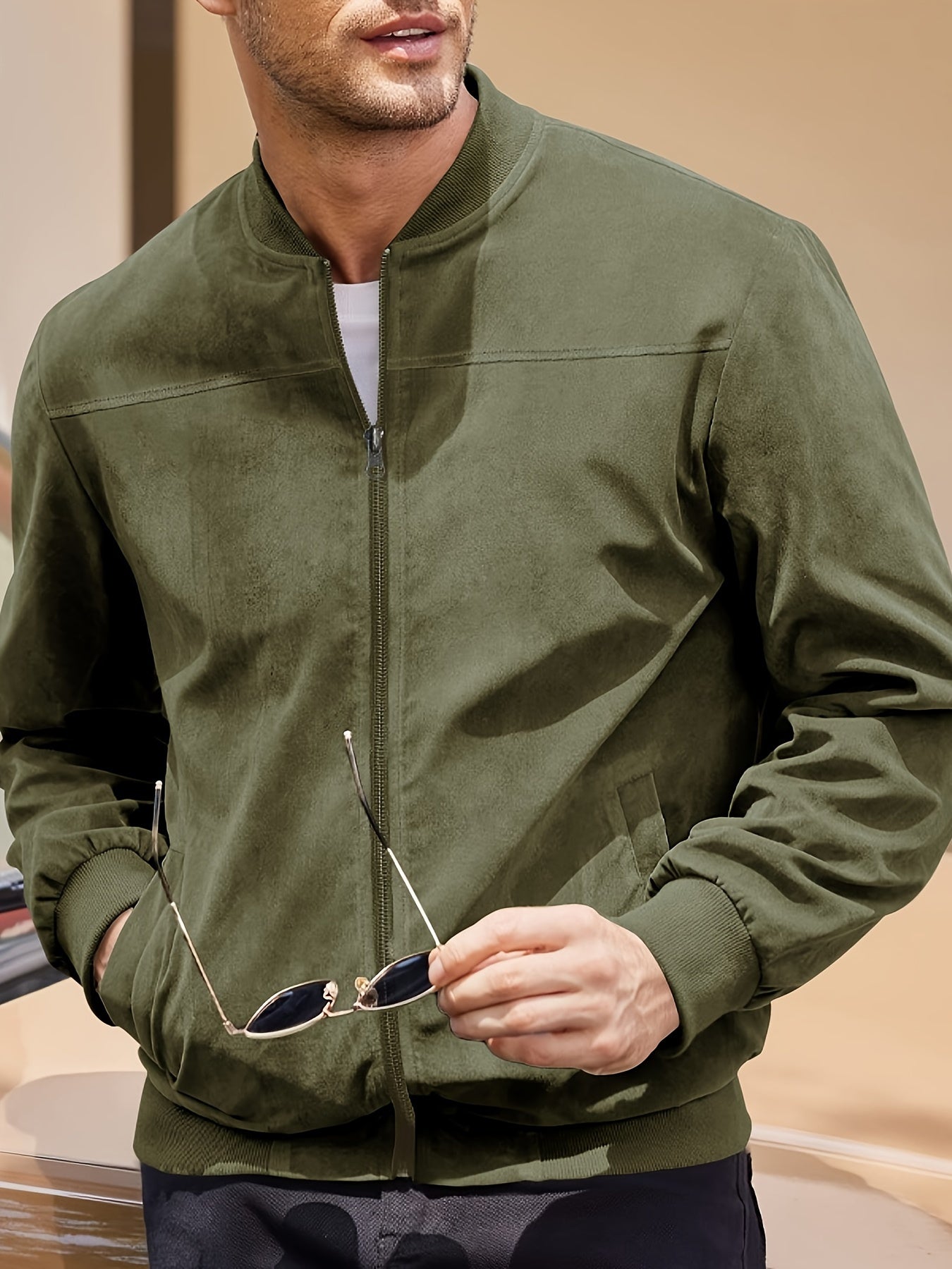 MIRAVO | Retro Herrenjacke aus Wildleder-Optik