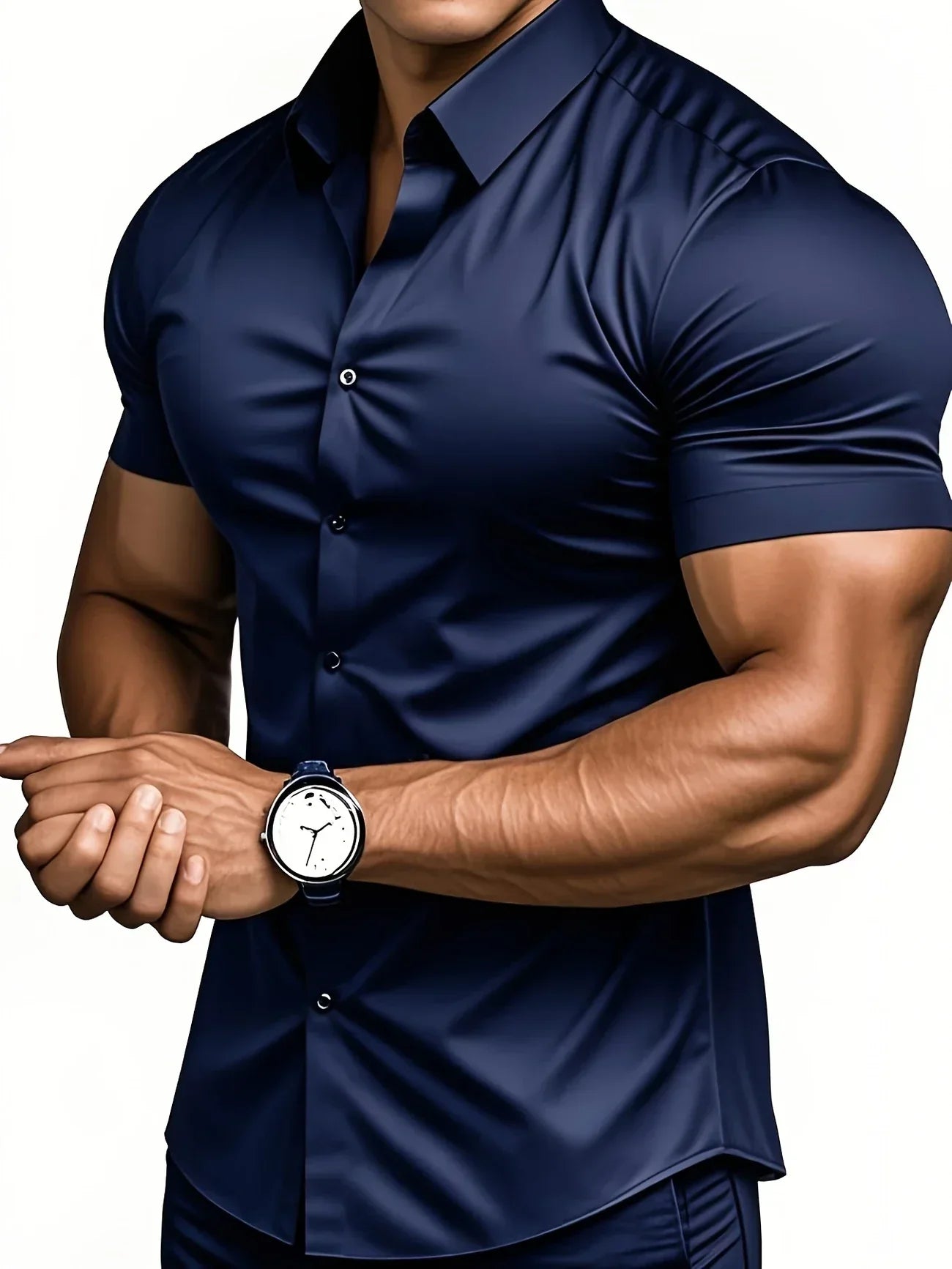 Ezra – Elegantes Schmal Geschnittenes Hemd Mit Knöpfen